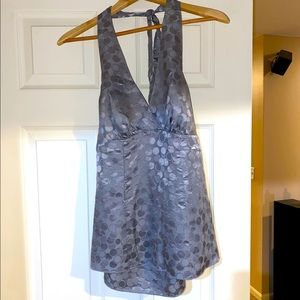 The Limited silver halter top